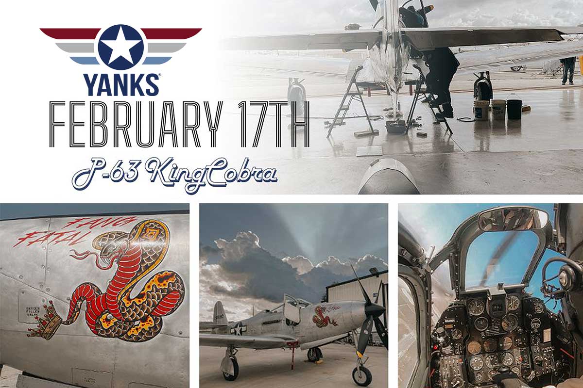 P-63 Kingcobra Flight Demo on February 17, 2024 at Yanks Air Museum
